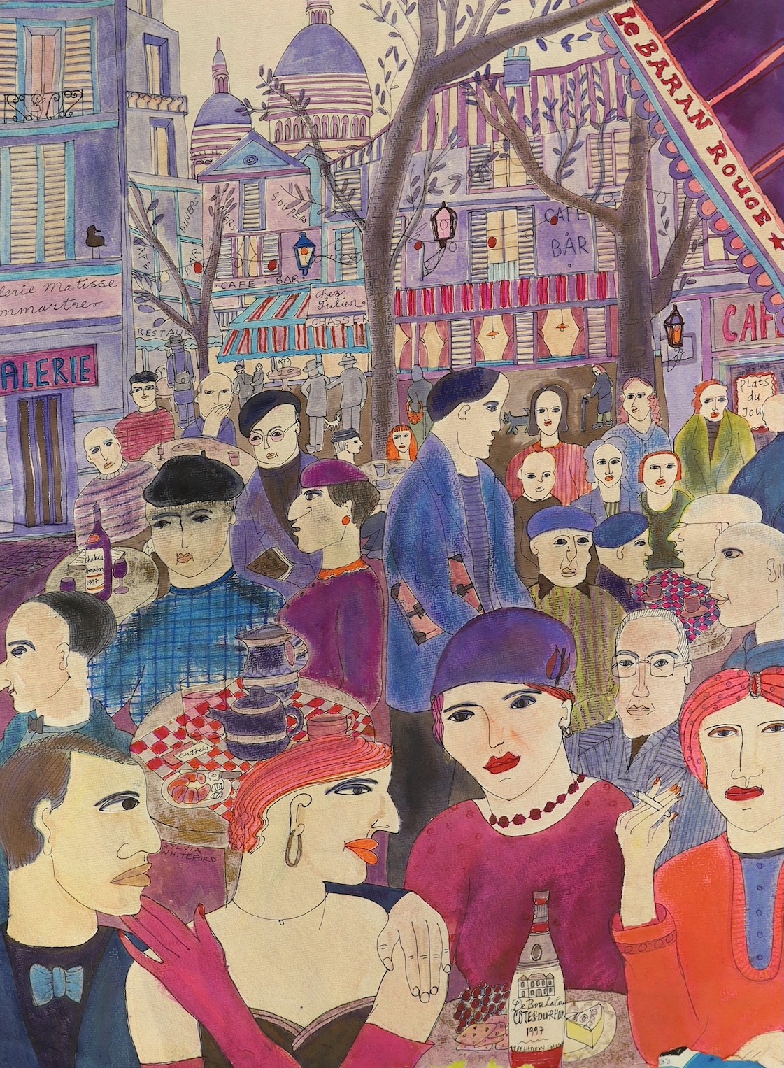 Sylvia Whitford-Engholm, a group of assorted unframed original artworks, assorted cartoons, mostly signed, 59 x 44cm, unframed